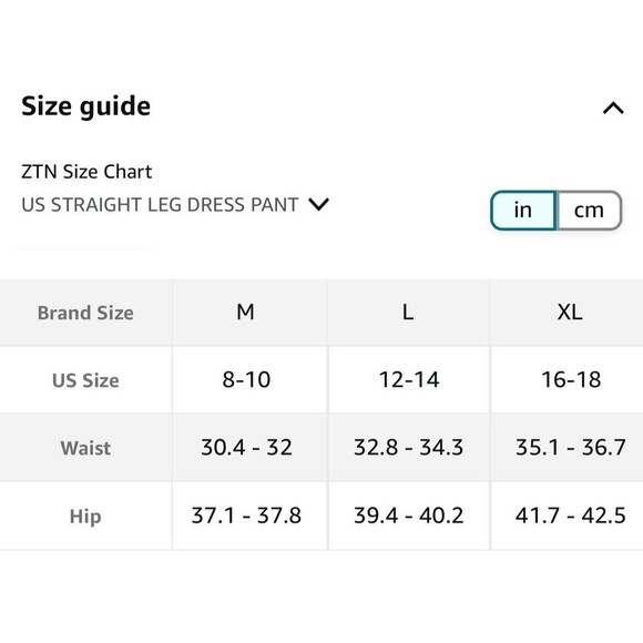 ZTN Stretchy Pull-On Dress Pants Dark Grey Size L New Without Tags - Picture 5 of 10